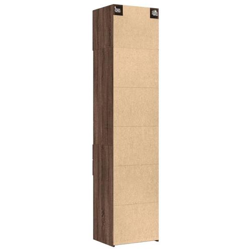Skab 50x42,5x225 cm smalt konstrueret træ brun egetræsfarve