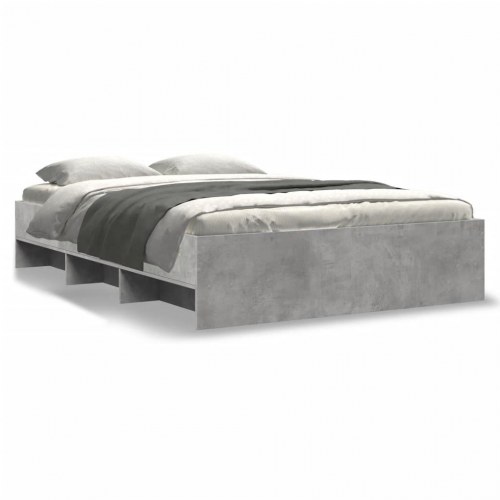 Sengestel 140 x 190 cm med opbevaring - betongrå