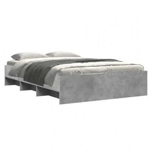 Sengestel 140 x 190 cm med opbevaring - betongrå