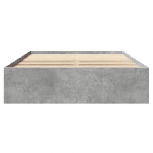 Sengestel 140 x 190 cm med opbevaring - betongrå