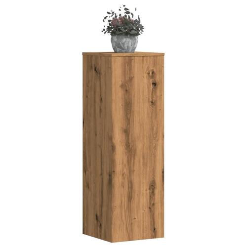 Plantestativ 33x33x100 cm konstrueret træ gammelt egetræslook