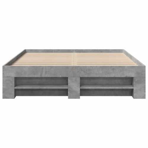 Sengestel 120 x 200 cm med opbevaring - betongrå