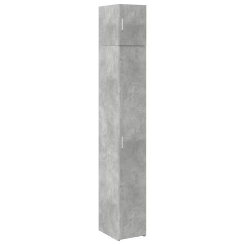Skab 30x42,5x225 cm smalt konstrueret træ betongrå