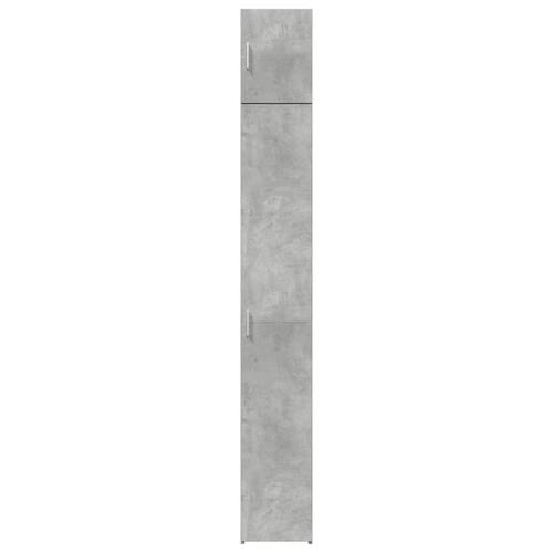 Skab 30x42,5x225 cm smalt konstrueret træ betongrå