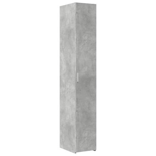 Skab 30x42,5x225 cm smalt konstrueret træ betongrå