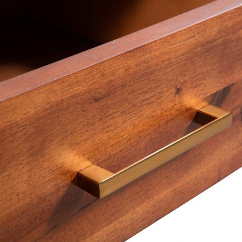 Sofabord i massivt akacietræ 90 x 50 x 40 cm