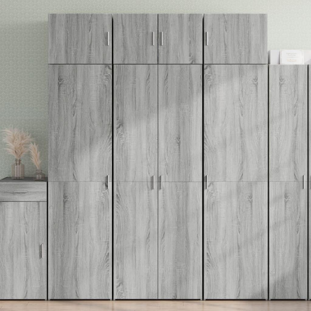 Skab 70X42,5X225 Cm Smalt Konstrueret Træ - Grå sonoma-eg