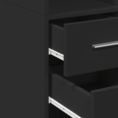 Skab 45x42,5x225 cm smalt konstrueret træ sort