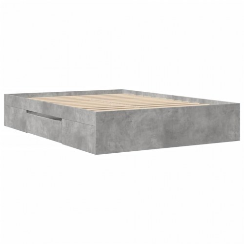 Sengestel med opbevaring 120 x 190 cm - betongrå