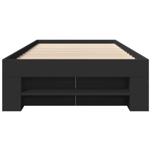 Sengeramme 90 x 190 cm med opbevaring - sort