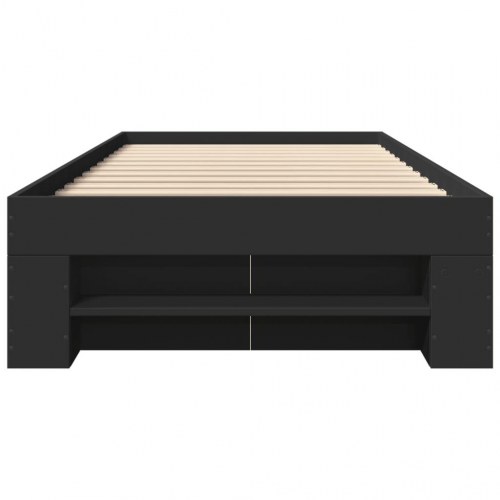 Sengeramme 75 x 190 cm med opbevaring - sort