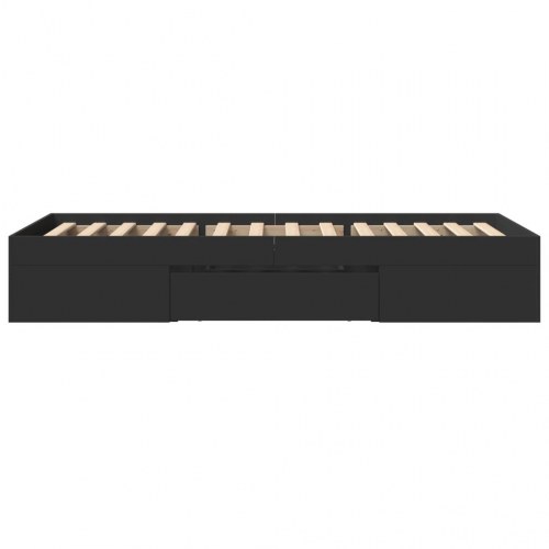 Sengeramme 75 x 190 cm med opbevaring - sort