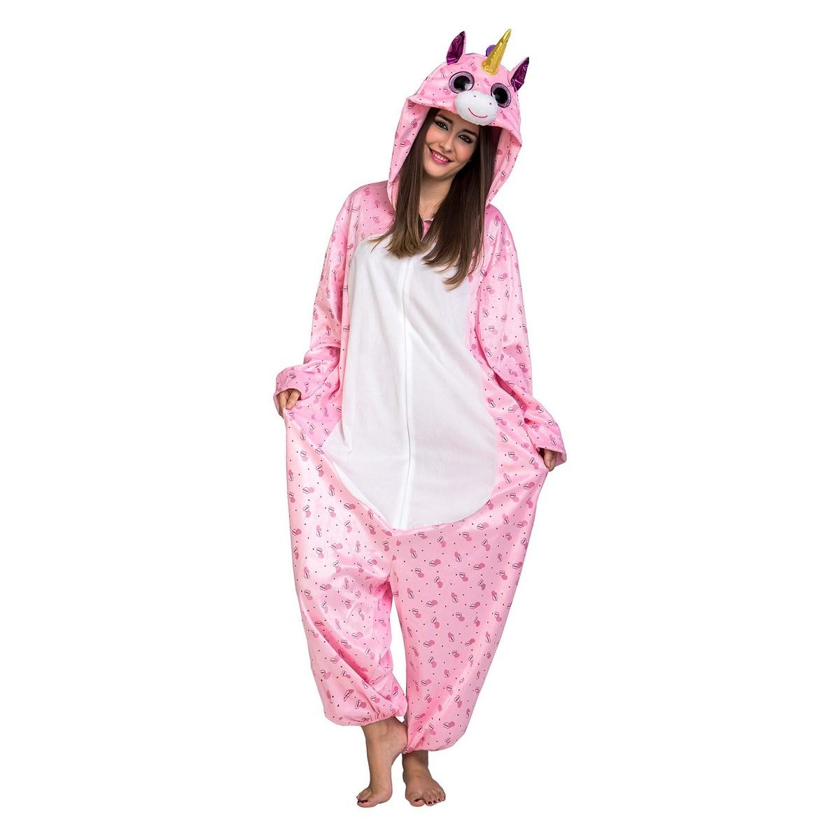Kostume til voksne Big Eyes Pink Enhjørning