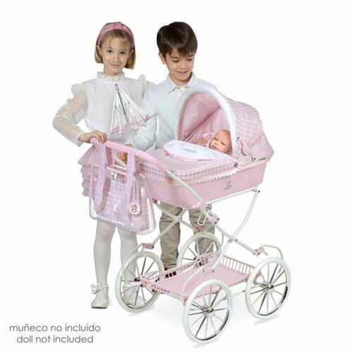 Lille Barnevogn til Dukker Decuevas Niza Pink Parasol 42 x 68 x 81 cm