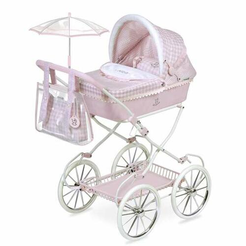 Lille Barnevogn til Dukker Decuevas Niza Pink Parasol 42 x 68 x 81 cm