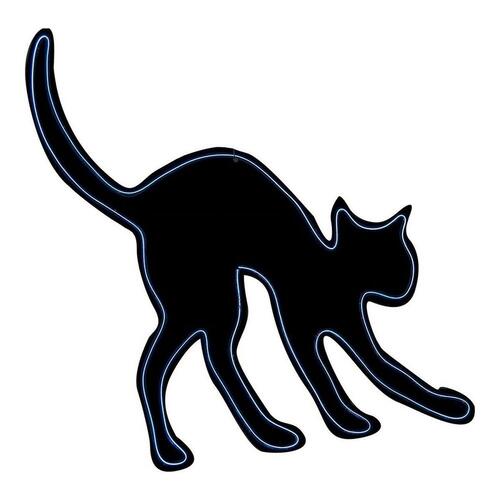 Halloween dekorationer Neon Silhuet af lys Kat