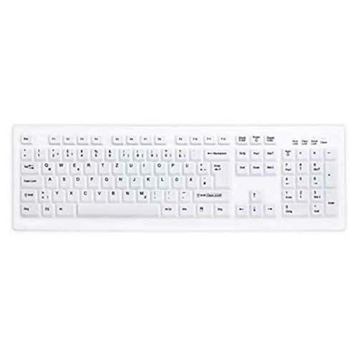 Tastatur Cherry Ak C8100f Uvs W Usb Hvid Spansk Qwerty