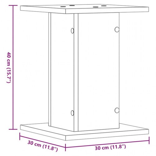 Plantestativer 2 stk. 30 x 30 x 40 cm - antikt træ