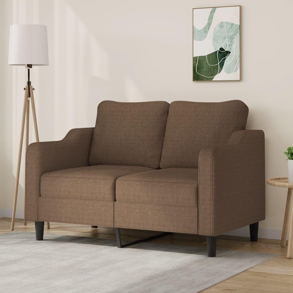 2-personers sofa 120 cm stof brun billede