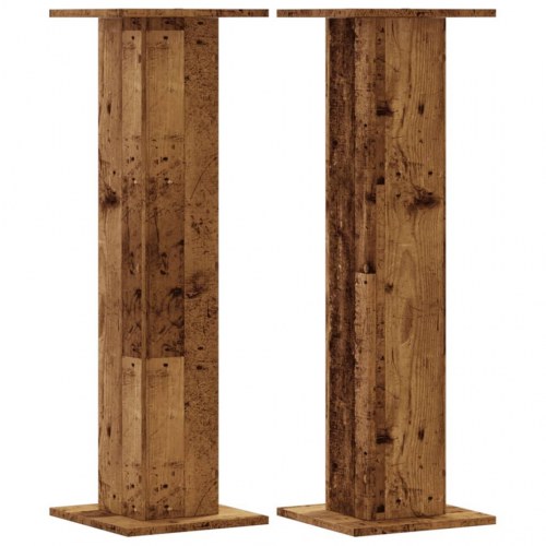 Plantestativer 2 stk. 30 x 30 x 95 cm - antikt træ