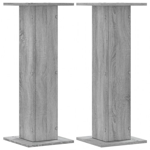 Plantestativer 2 stk. 30 x 30 x 80 cm i konstrueret træ - grå sonoma-eg