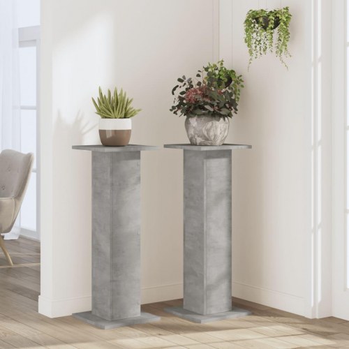 Plantestativ 2 stk. 30 x 30 x 80 cm - betongrå