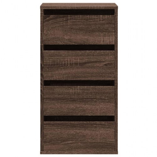 Kommode til hjørne 40x41x76cm konstrueret træ brun egetræsfarve