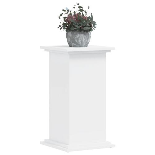 Plantestativ 33x33x60 cm konstrueret træ hvid