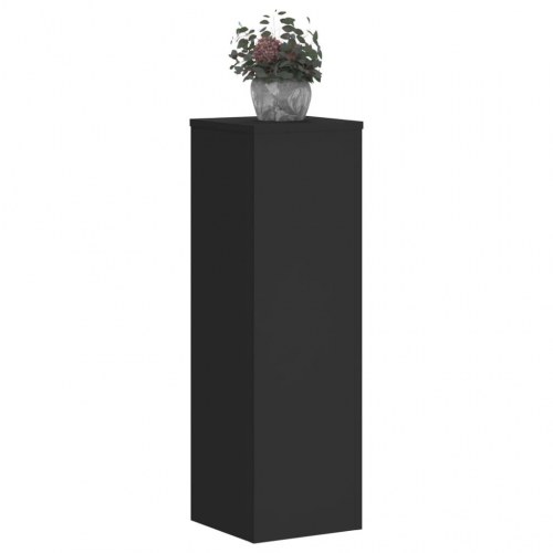 Plantestativer 2 stk. 25x25x80 cm konstrueret træ sort