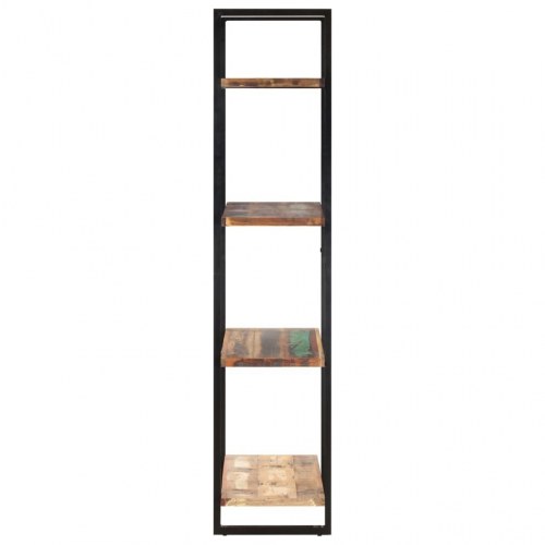 Bogreol med 4 hylder 80x40x180 cm massivt genbrugstræ