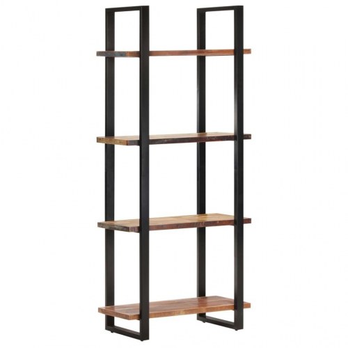 Bogreol med 4 hylder 80x40x180 cm massivt genbrugstræ