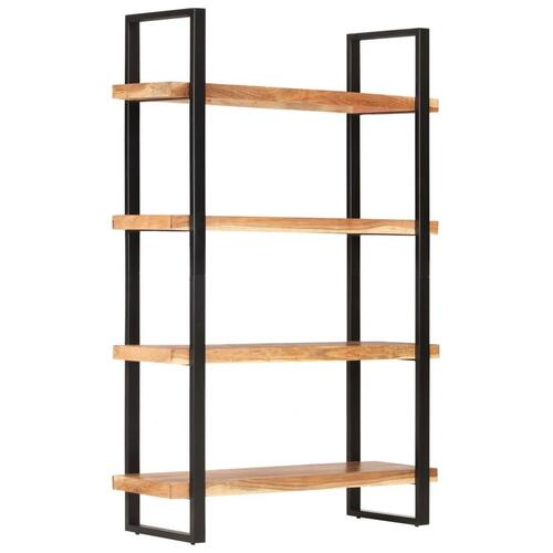 Bogreol med 4 hylder 120x40x180 cm massivt akacietræ