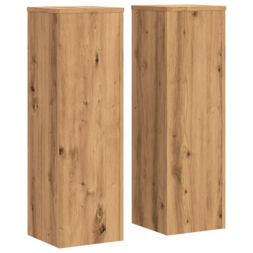 Plantestativer 2 stk. 25 x 25 x 80 cm - egetræsfarvet