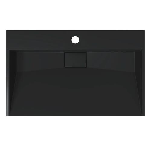 Håndvask 60x38x11 cm mineralstøbt/marmorstøbt matsort