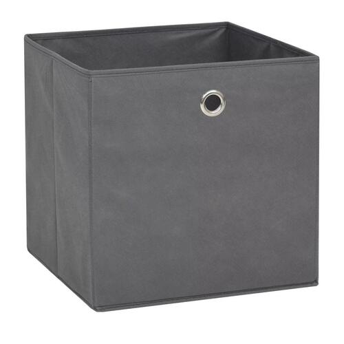 Opbevaringskasser 4 stk. 32x32x32 cm ikke-vævet stof grey