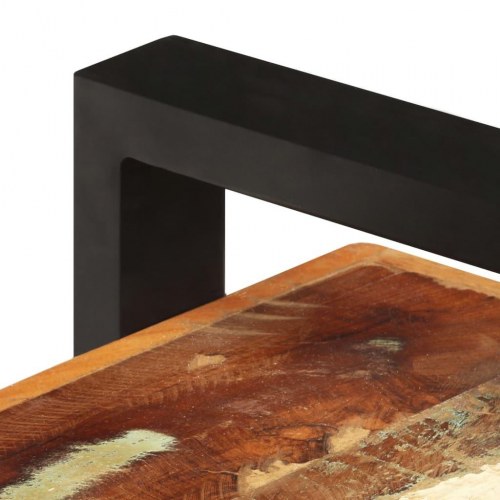 Skænk med 3 hylder 120x40x75 cm massivt genbrugstræ
