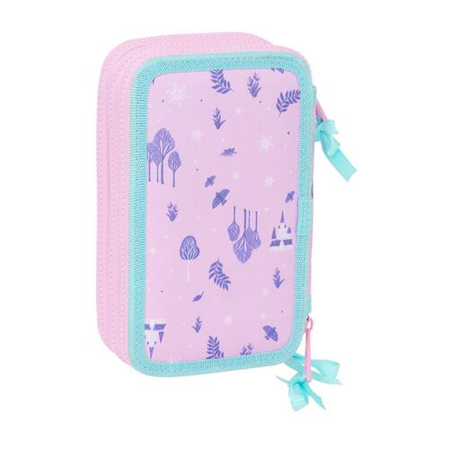 Tredobbelt Penalhus Frozen Cool days Violet Himmelblå 12,5 x 19,5 x 5,5 cm 36 Dele