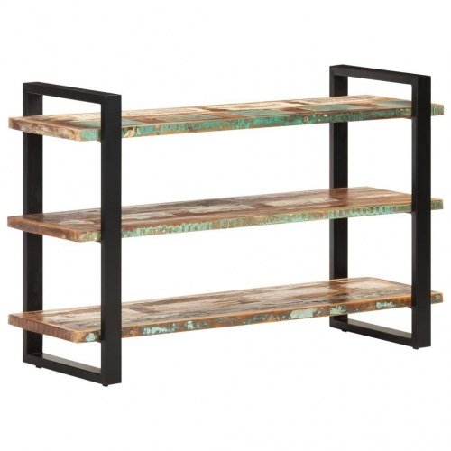 Skænk med 3 hylder 120x40x75 cm massivt genbrugstræ