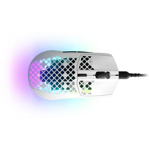Gaming mus SteelSeries Aerox 3 - hvid, kablet