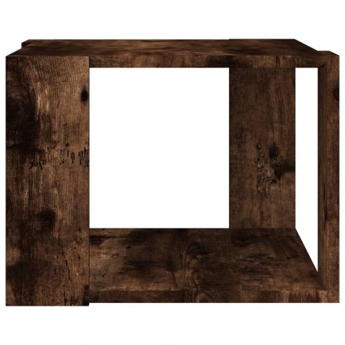 Sofabord 40×40×30 cm i konstrueret træ - røget egetræsfarve