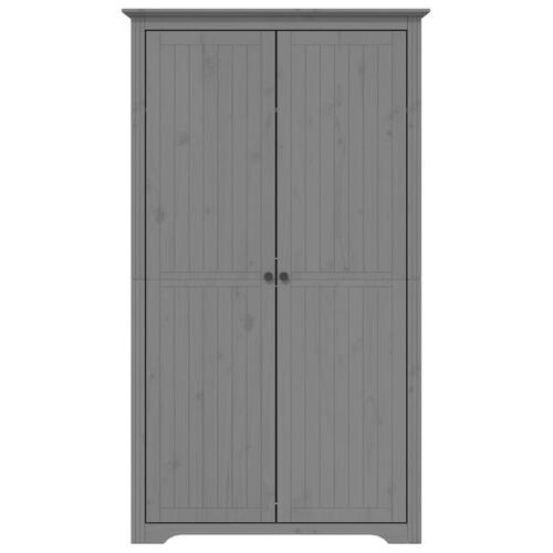 Klædeskab BODO 99x53,5x173 cm massivt fyrretræ grå