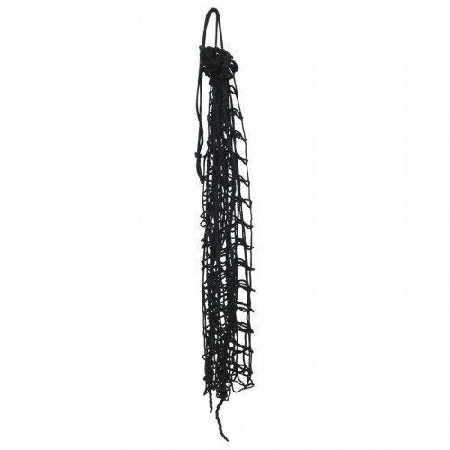 Hønet 2 stk. 100×100 cm - rund, sort PP slowfeeder til heste