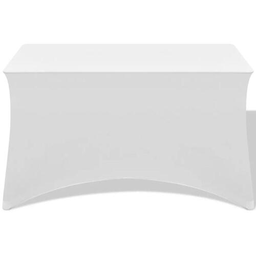 Stræk-bordbetræk 2 styk 183x76x74 cm hvid