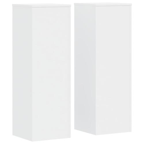 Plantestativer 2 stk. 33x33x100 cm konstrueret træ hvid