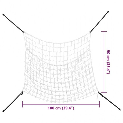 Hønet 2 stk. 100 × 90 cm - rektangulær, hvid PP