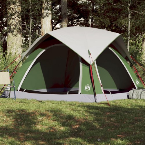 4-personers campingtelt - vandafvisende kabine, grøn