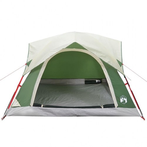4-personers campingtelt - vandafvisende kabine, grøn