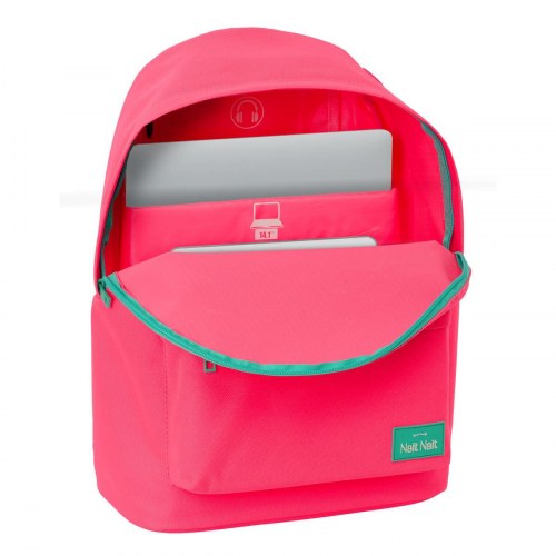 Laptop rygsæk Nait Nait - Fluor Pink 31 × 41 × 16 cm
