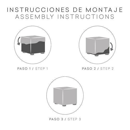 Puf cover Eysa ROC Brun 100 x 65 x 100 cm