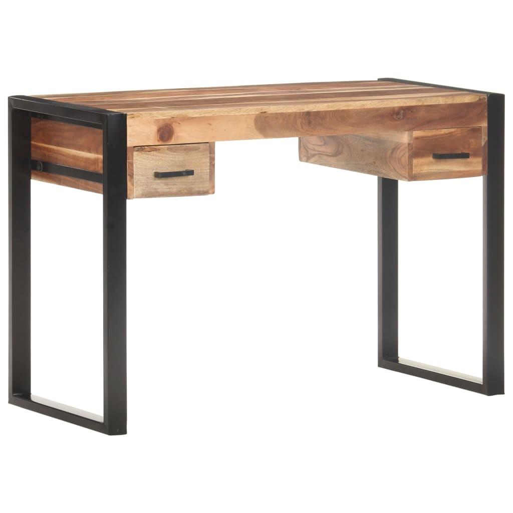 Skrivebord 110x50x76 Cm Massivt Træ Med Sheeshamfinish